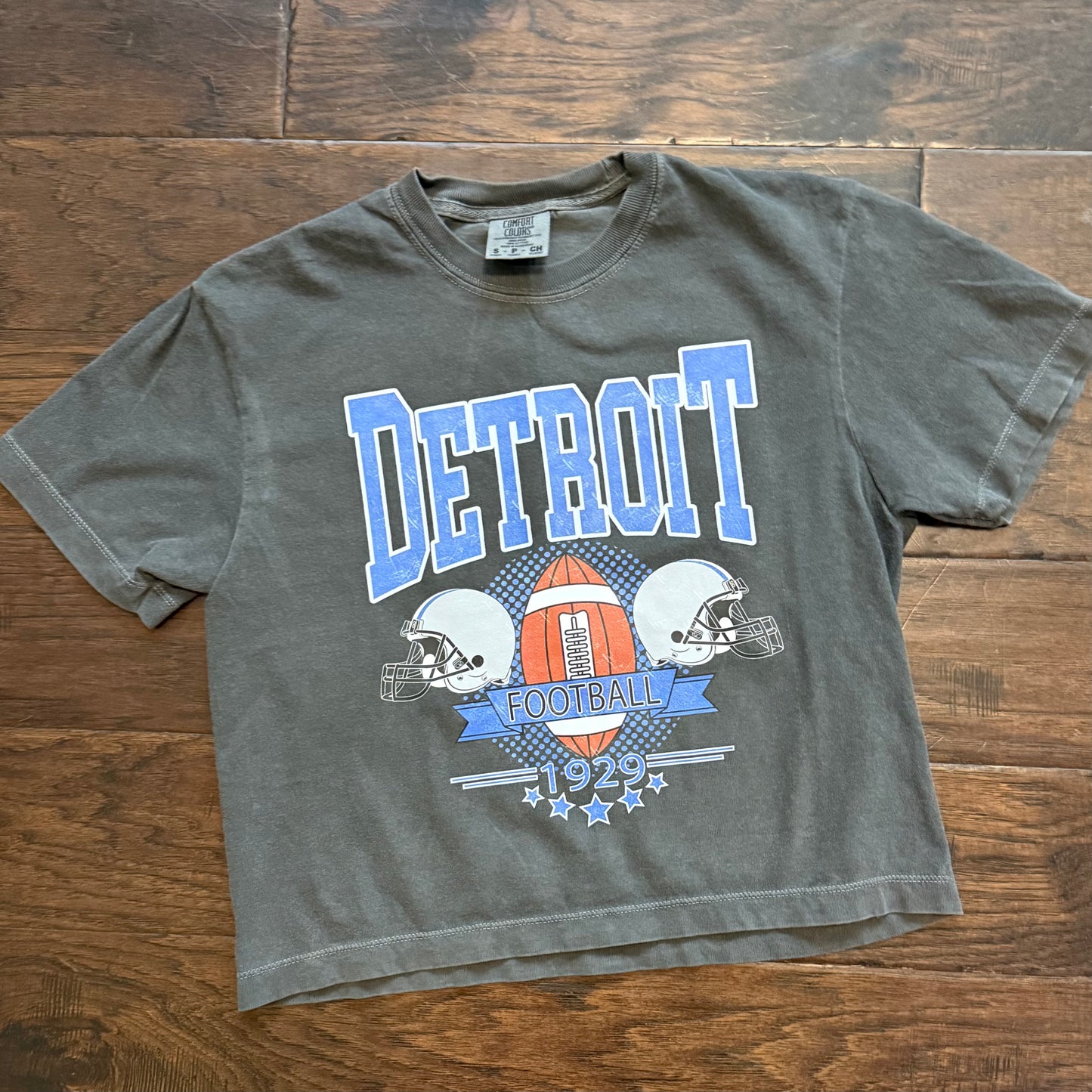 Detroit football cropped tee