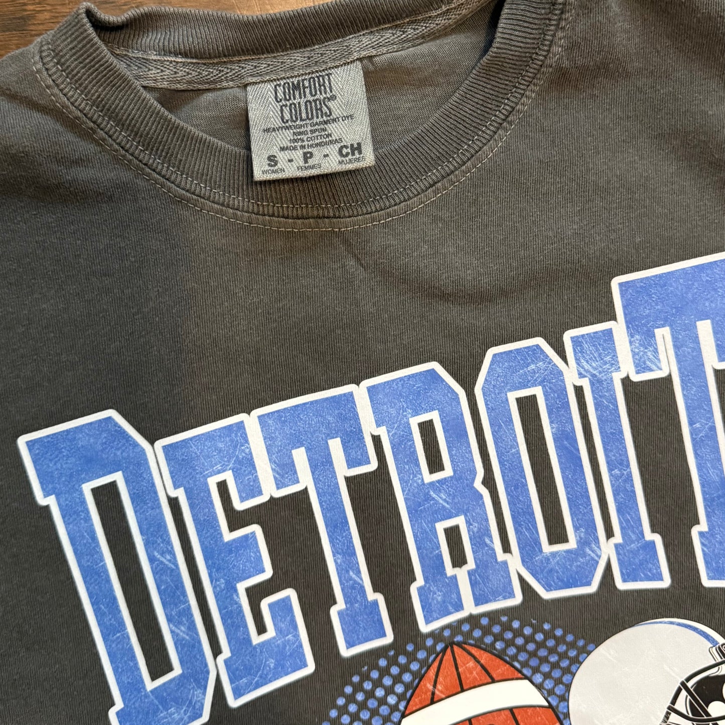 Detroit football cropped tee