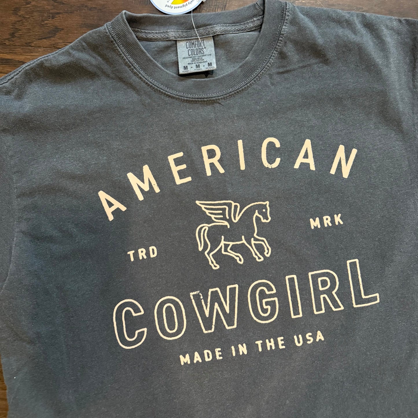 american cowgirl cropped tee