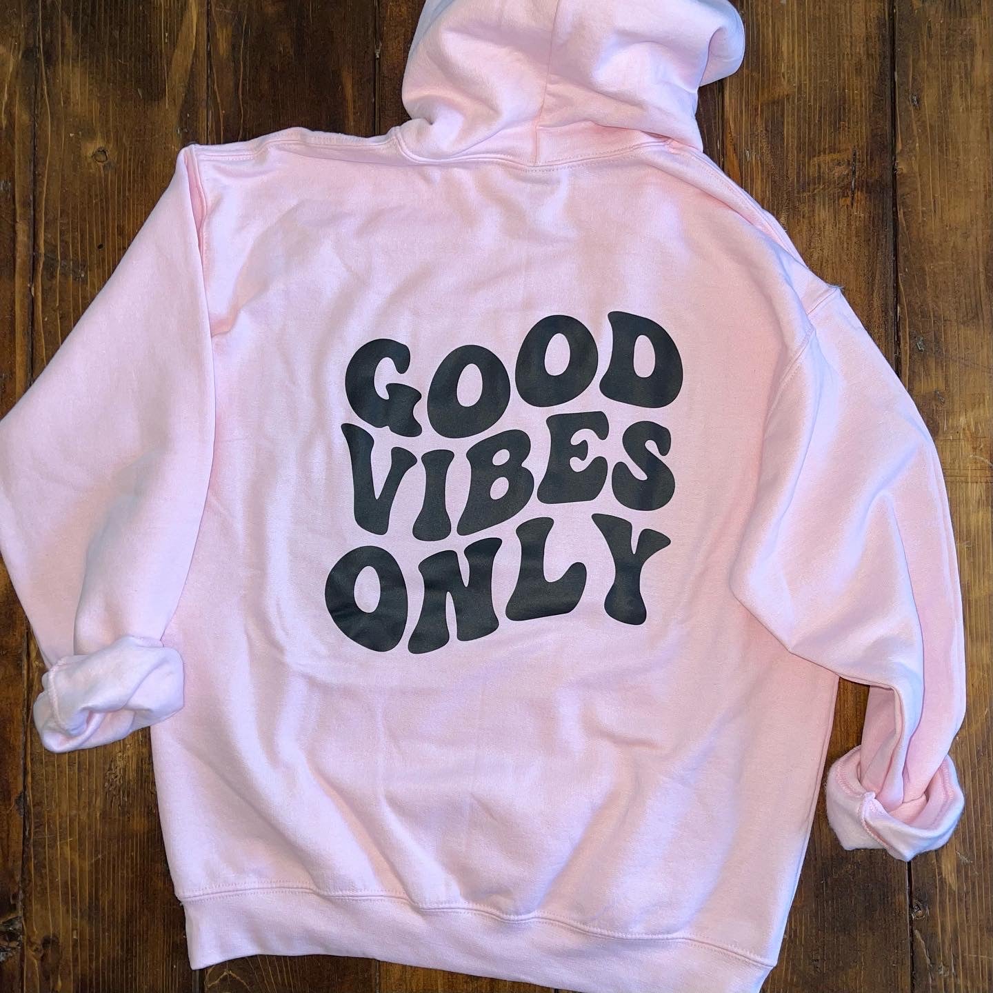 good vibes only - smiley hoodie