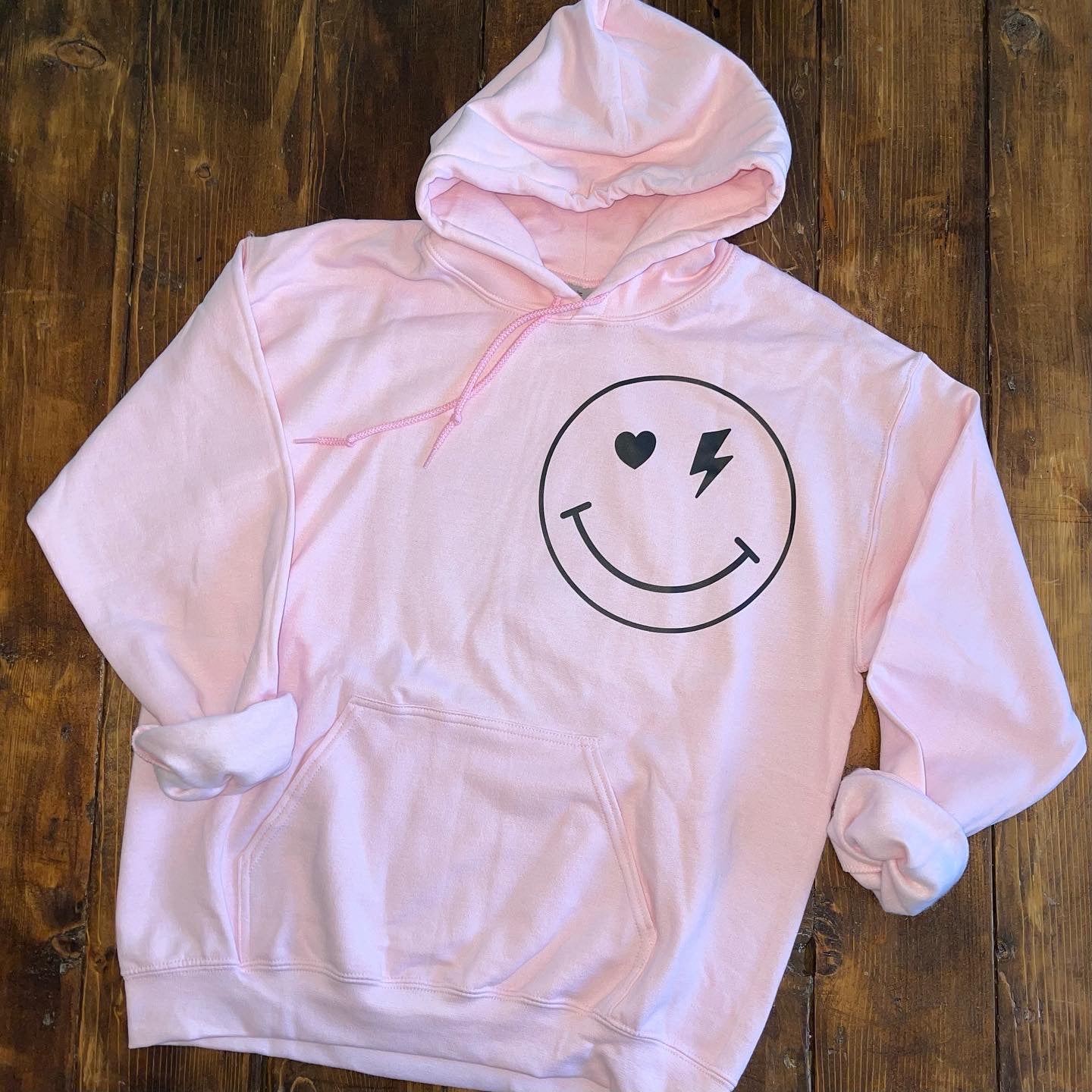 good vibes only - smiley hoodie