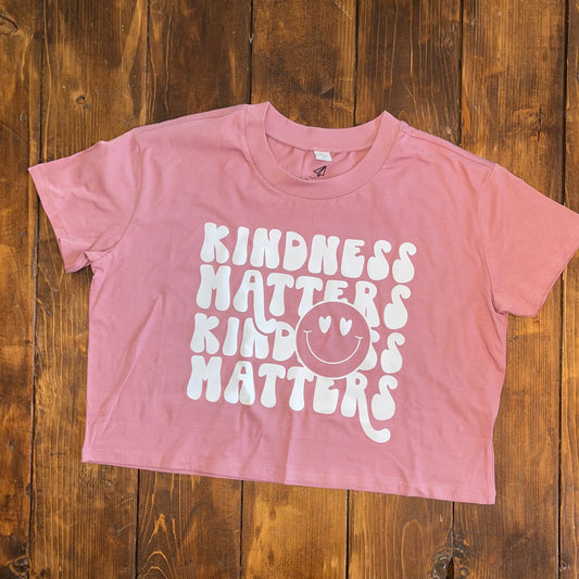 kindness matters cropped tee